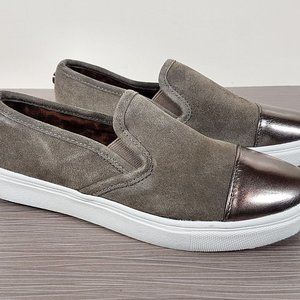 Steve Madden 'Jemuse' Slip-On Sneaker Taupe Suede Womens Size 4